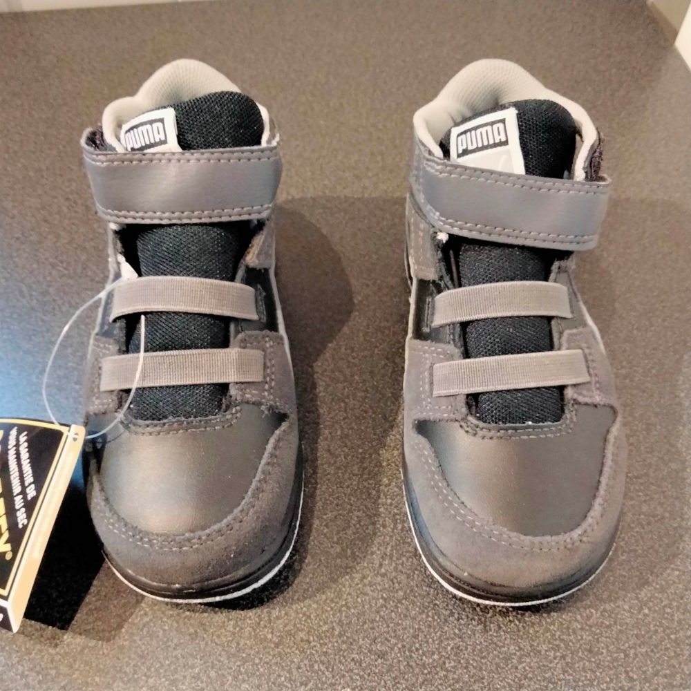 Puma Grifter Mid GTX V Kids svart gr hvit Barneskobutikken