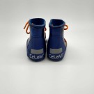 Celavi Ankelhøy Gummistøvel, marine-blå med fargede elefanter og orange snører thumbnail