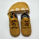 Timberland Crib Bootie and Hat, lys brun thumbnail