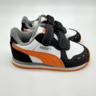 Puma Cabana Racer Sl V Kids, svart-hvit-oransje-grå thumbnail